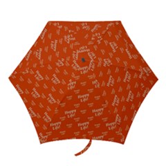 Motivational Happy Life Words Pattern Mini Folding Umbrellas by dflcprintsclothing