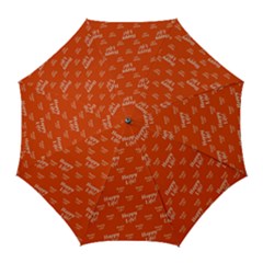 Motivational Happy Life Words Pattern Golf Umbrellas by dflcprintsclothing