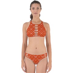 Motivational Happy Life Words Pattern Perfectly Cut Out Bikini Set by dflcprintsclothing