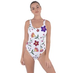 Flowers On A White Background              Bring Sexy Back Swimsuit by LalyLauraFLM