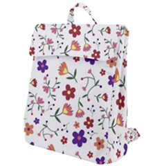 Flowers On A White Background           Flap Top Backpack