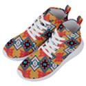 Shapes on a brown background pattern              Women s Lightweight High Top Sneakers View2