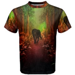 The Lonely Wolf In The Night Men s Cotton Tee by FantasyWorld7