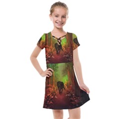 The Lonely Wolf In The Night Kids  Cross Web Dress by FantasyWorld7