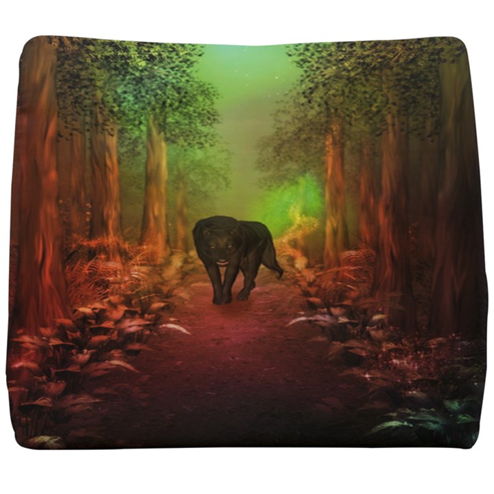 The Lonely Wolf In The Night Seat Cushion