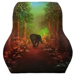 The Lonely Wolf In The Night Car Seat Back Cushion  by FantasyWorld7