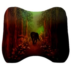 The Lonely Wolf In The Night Velour Head Support Cushion by FantasyWorld7