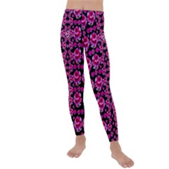 Floral To Be Happy Of In Soul And Mind Decorative Kids  Lightweight Velour Leggings by pepitasart