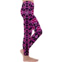 Floral To Be Happy Of In Soul And Mind Decorative Kids  Lightweight Velour Leggings View3