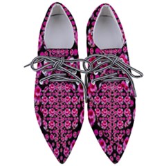 Floral To Be Happy Of In Soul And Mind Decorative Pointed Oxford Shoes