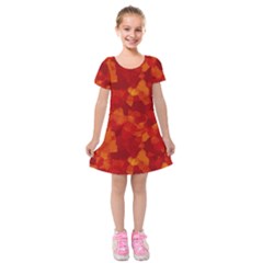 Fall Kids  Short Sleeve Velvet Dress