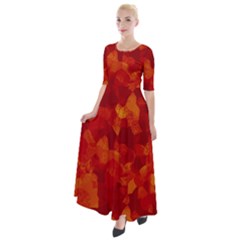 Fall Half Sleeves Maxi Dress