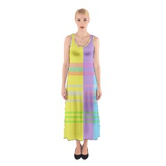 Easter Background Easter Plaid Sleeveless Maxi Dress by Simbadda