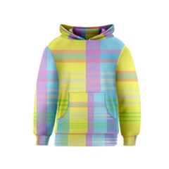 Easter Background Easter Plaid Kids  Pullover Hoodie by Simbadda