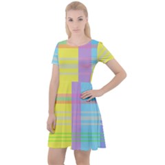 Easter Background Easter Plaid Cap Sleeve Velour Dress  by Simbadda