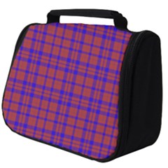 Pattern Plaid Geometric Red Blue Full Print Travel Pouch (big)