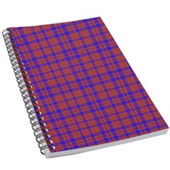 Pattern Plaid Geometric Red Blue 5 5  X 8 5  Notebook by Simbadda