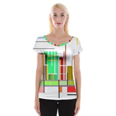 Business Finance Statistics Graphic Cap Sleeve Top by Simbadda