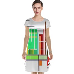 Business Finance Statistics Graphic Cap Sleeve Nightdress by Simbadda