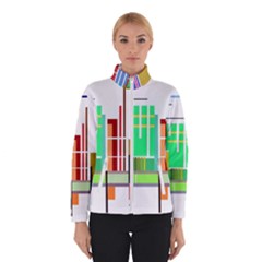 Business Finance Statistics Graphic Winter Jacket by Simbadda