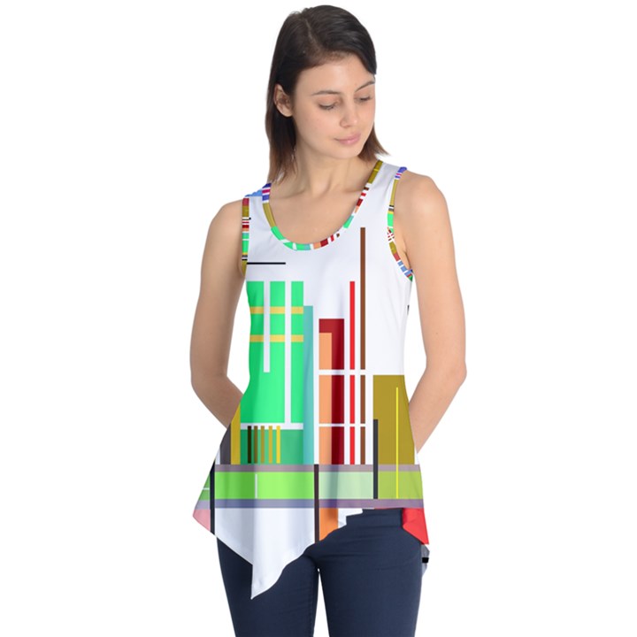 Business Finance Statistics Graphic Sleeveless Tunic