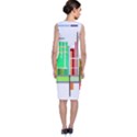 Business Finance Statistics Graphic Sleeveless Velvet Midi Dress View2