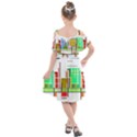 Business Finance Statistics Graphic Kids  Cut Out Shoulders Chiffon Dress View2