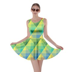 Background Colorful Geometric Skater Dress by Simbadda