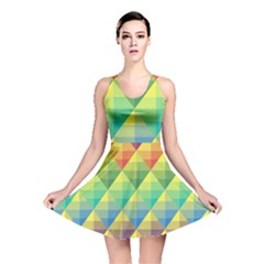 Background Colorful Geometric Reversible Skater Dress by Simbadda