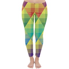 Background Colorful Geometric Classic Winter Leggings by Simbadda