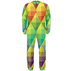 Background Colorful Geometric Onepiece Jumpsuit (men)  by Simbadda