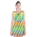 Background Colorful Geometric Scoop Neck Skater Dress View1