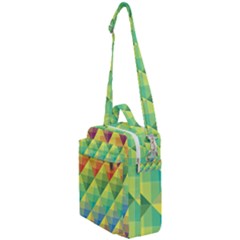 Background Colorful Geometric Crossbody Day Bag by Simbadda