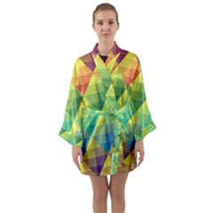 Background Colorful Geometric Long Sleeve Kimono Robe by Simbadda