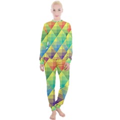 Background Colorful Geometric Women s Lounge Set by Simbadda