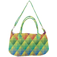 Background Colorful Geometric Removal Strap Handbag by Simbadda