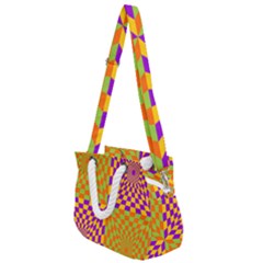 Pop Art Orange Background Rope Handles Shoulder Strap Bag by Simbadda