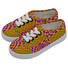 Pop Art Orange Background Kids  Classic Low Top Sneakers by Simbadda