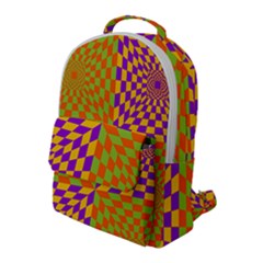 Pop Art Orange Background Flap Pocket Backpack (large) by Simbadda