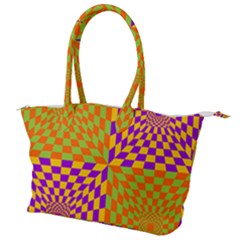 Pop Art Orange Background Canvas Shoulder Bag by Simbadda