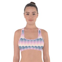 Seamless Pattern Background Block Cross Back Sports Bra by Simbadda