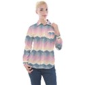 Seamless Pattern Background Block Women s Long Sleeve Pocket Shirt View1