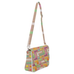 Abstract Background Colorful Shoulder Bag With Back Zipper