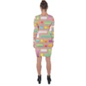 Abstract Background Colorful Asymmetric Cut-Out Shift Dress View2