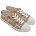 Abstract Background Colorful Women s Low Top Canvas Sneakers View3