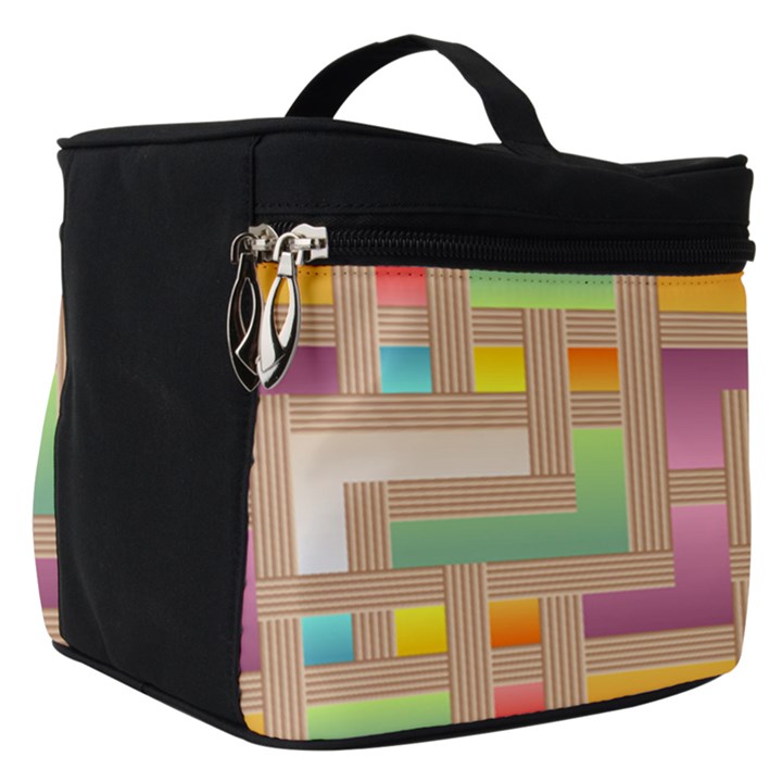 Abstract Background Colorful Make Up Travel Bag (Small)