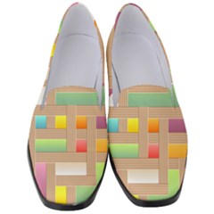 Abstract Background Colorful Women s Classic Loafer Heels by Simbadda