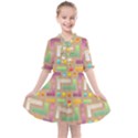 Abstract Background Colorful Kids  All Frills Chiffon Dress View1