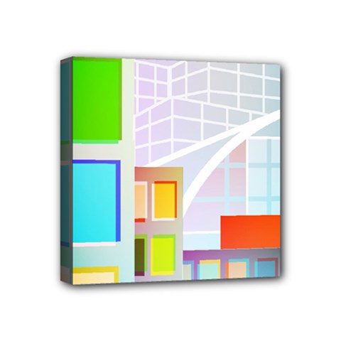 City Modern Business Skyscrapers Mini Canvas 4  X 4  (stretched) by Simbadda