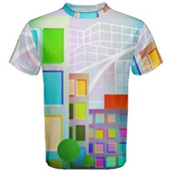 City Modern Business Skyscrapers Men s Cotton Tee by Simbadda